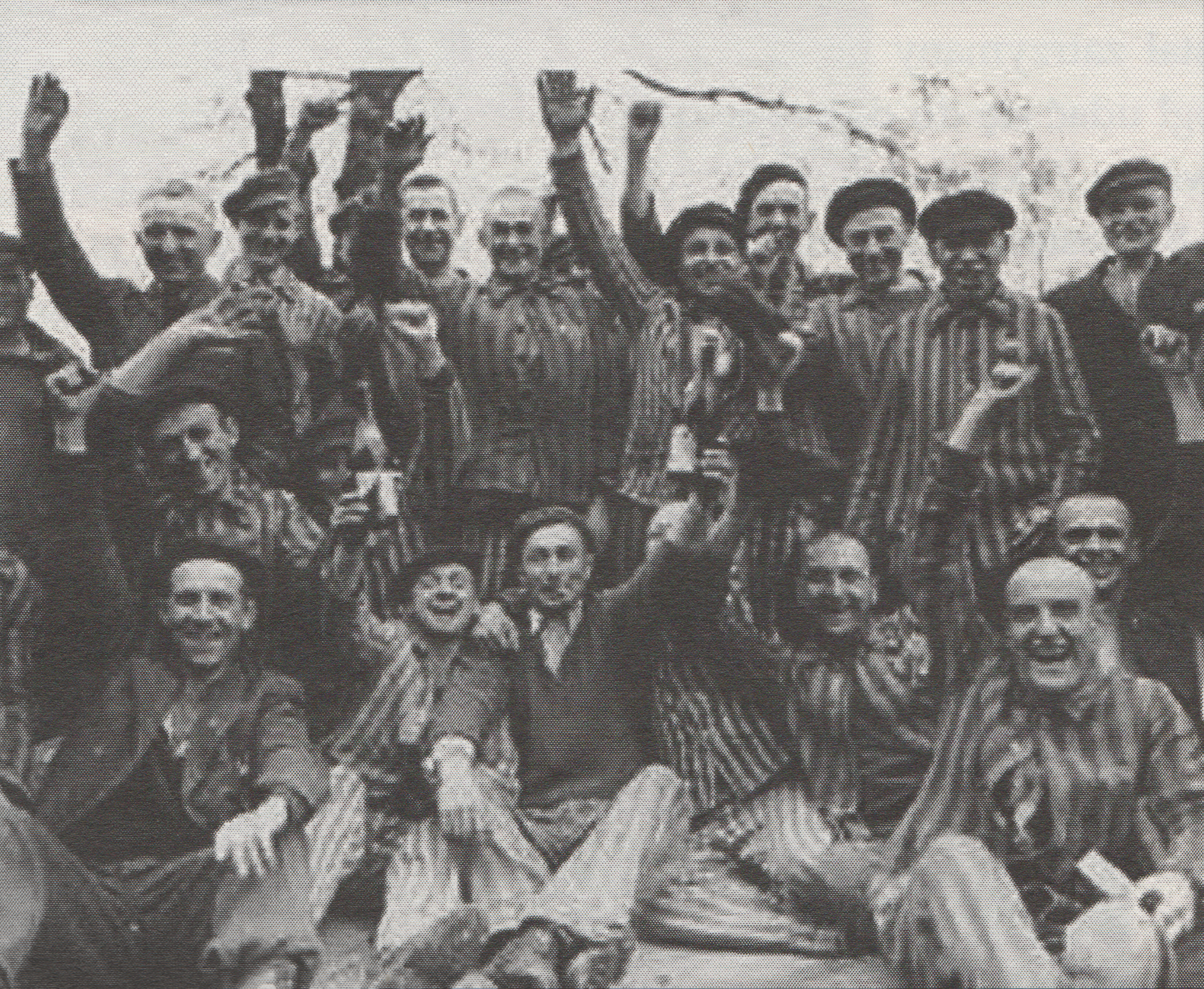 Ruchna mieszkancy zesłani do niemieckiego obozu w Auschwitz Oświęcimiu